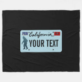 California Sasquatch License Plate Fleecedecke (Vorderseite (Horizontal))