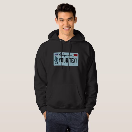 California Sasquatch License Plate Hoodie (Vorne ganz)