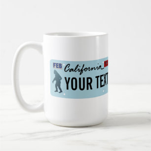 California Sasquatch License Plate Kaffeetasse