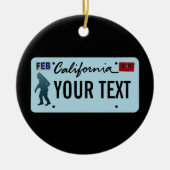California Sasquatch License Plate Keramikornament (Vorne)