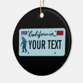 California Sasquatch License Plate Keramikornament (Links)