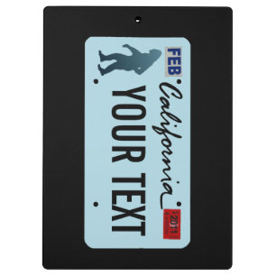 California Sasquatch License Plate Klemmbrett