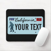California Sasquatch License Plate Mousepad (Mit Mouse)