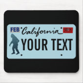 California Sasquatch License Plate Mousepad (Vorne)