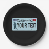 California Sasquatch License Plate Pappteller (Vorderseite)