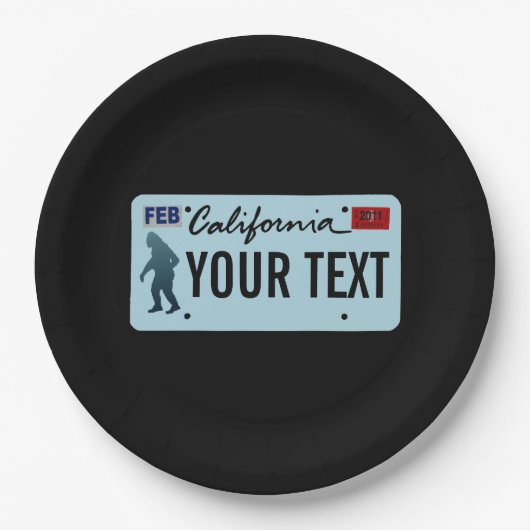 California Sasquatch License Plate Pappteller (Vorderseite)