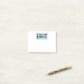 California Sasquatch License Plate Post-it Klebezettel (Auf Schreibtisch)