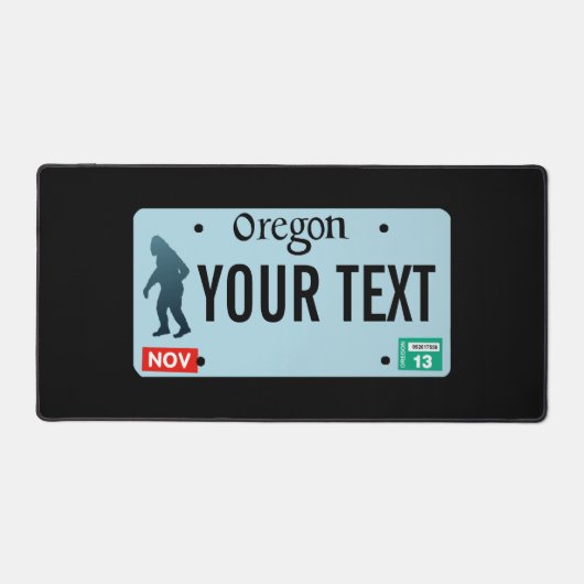 California Sasquatch License Plate Schreibtischunterlage (Vorderseite)