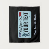 California Sasquatch License Plate Wandteppich (Vorderseite)