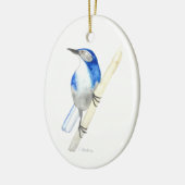 California Scrub Jay Keramikornament (Links)