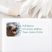 California Sea Lion Rücksendeadresse Mailing Label (Insitu)