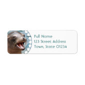 California Sea Lion Rücksendeadresse Mailing Label (Vorne)