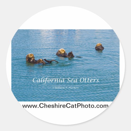 California Sea Otter California Products Runder Aufkleber (Vorderseite)