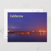 California Segelboote in Jachthafen bei dusk Postk Postkarte (Vorne/Hinten)