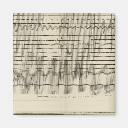 California Seismogramme 10 Magnet (Vorne)