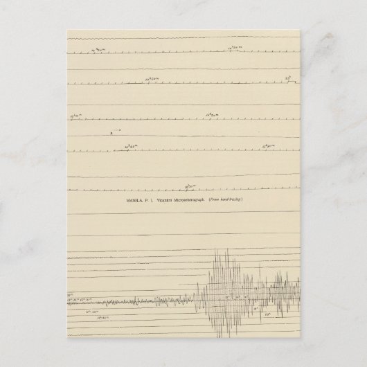 California Seismogramme 4 Postkarte (Vorderseite)