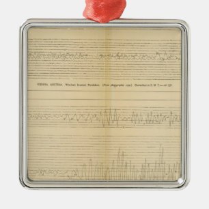 California Seismos 9 Silbernes Ornament