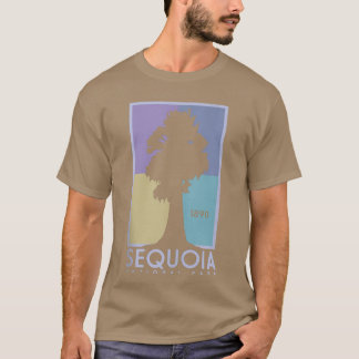 California Sequoia National Park Vintage Poster De T-Shirt