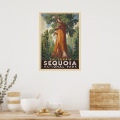 California Sequoia Nationalpark V01 Poster (Küche)