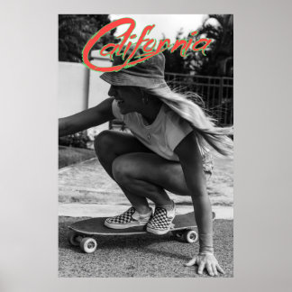 California Skater Girl Poster