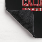 California Snowboarden Vintager roter Text Mousepad (Ecke)