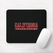California Snowboarden Vintager roter Text Mousepad (Mit Mouse)