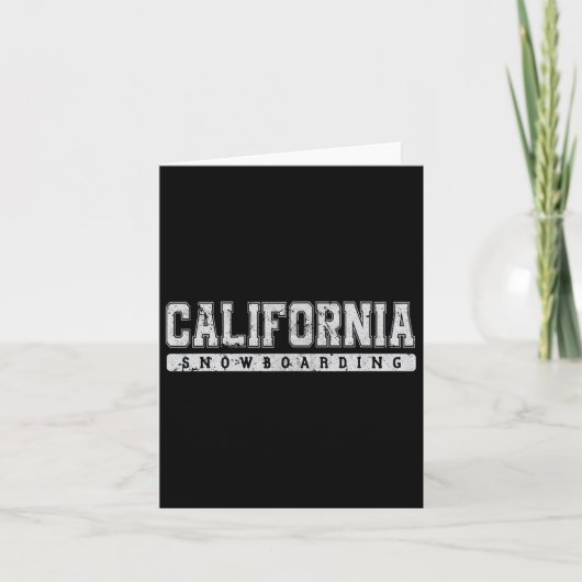 California Snowboarden Vintager Text Karte (Vorderseite)