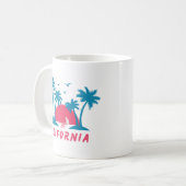 California-Sonnenuntergangsstrand Kaffeetasse (Vorderseite Links)