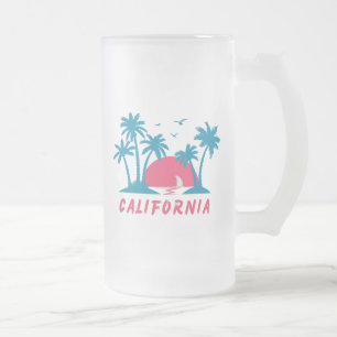 California-Sonnenuntergangsstrand  Mattglas Bierglas