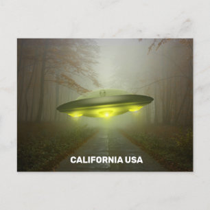 CALIFORNIA SPACESHIP UFO ART Postkarten