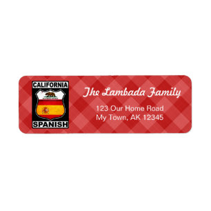 California Spanish American Address Labels
