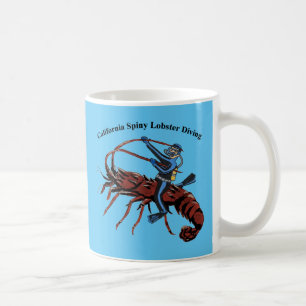 California Spiny Lobster Diving SCUBA Diver URM Kaffeetasse