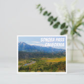 California SR 108 Sonora Pass Postkarte (Stehend Vorderseite)