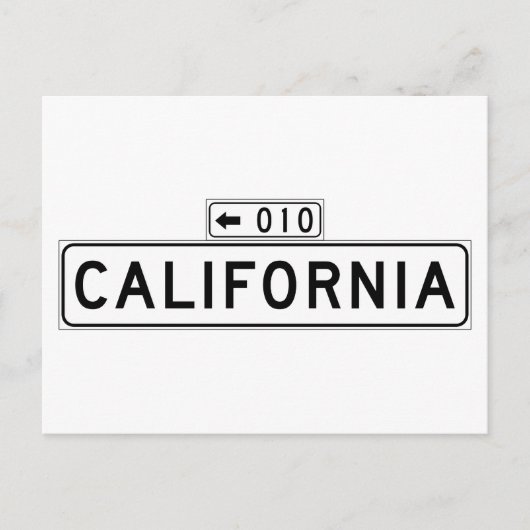 California St., San Francisco Street Sign Postkarte (Vorderseite)