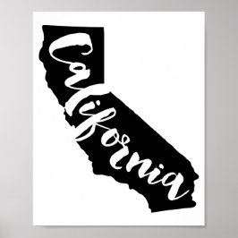 California Staat Art Printing mit modernem Pinsel  Poster