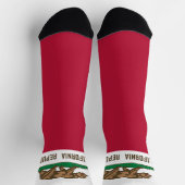 California Staat Bear Flag Proud Californian Spaß Socken (Oben)