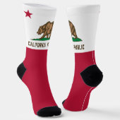 California Staat Bear Flag Proud Californian Spaß Socken (Gewinkelt)