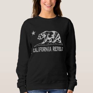 California Staat Bear Vintag erschüttert Grafik Sweatshirt