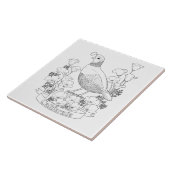 California Staat Bird and Blume Coloring Page Fliese (Seite)