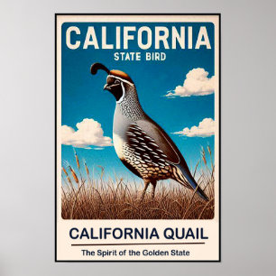 California Staat Bird - California Quai Vintag Poster