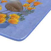 California Staat Bird Quail & Golden Poppy Schneidebrett (Ecke)