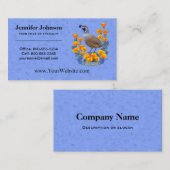 California Staat Bird Quail & Golden Poppy Visitenkarte (Vorne/Hinten)