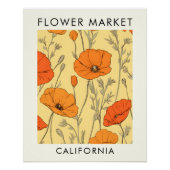California Staat Blume Market Poster (Vorderseite)