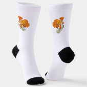 California Staat Blume Orange Poppy Crew Socken (Gewinkelt)