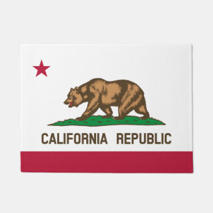 California Staat & California Flag USA Hausmatten Fußmatte