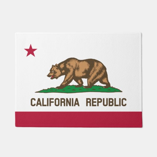 California Staat & California Flag USA Hausmatten Fußmatte (Vorderseite)