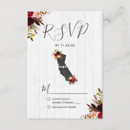 California Staat Destination Rustic Wedding RSVP