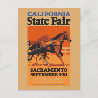 California Staat Fair USA Vintage Poster 1931 Postkarte