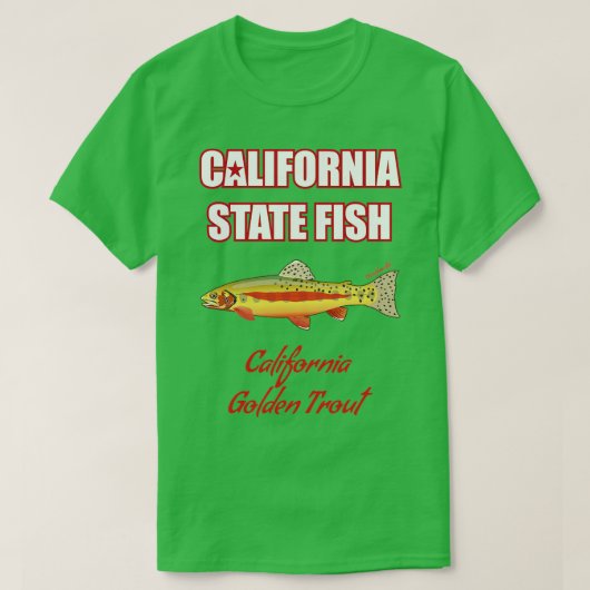 California Staat Freshwater Fisch Goldene Forelle T-Shirt (Design vorne)