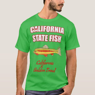 California Staat Freshwater Fisch Goldene Forelle  T-Shirt